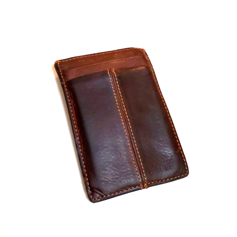 Cole Haan Men's Genuine Leather Money Clip Crafted in India